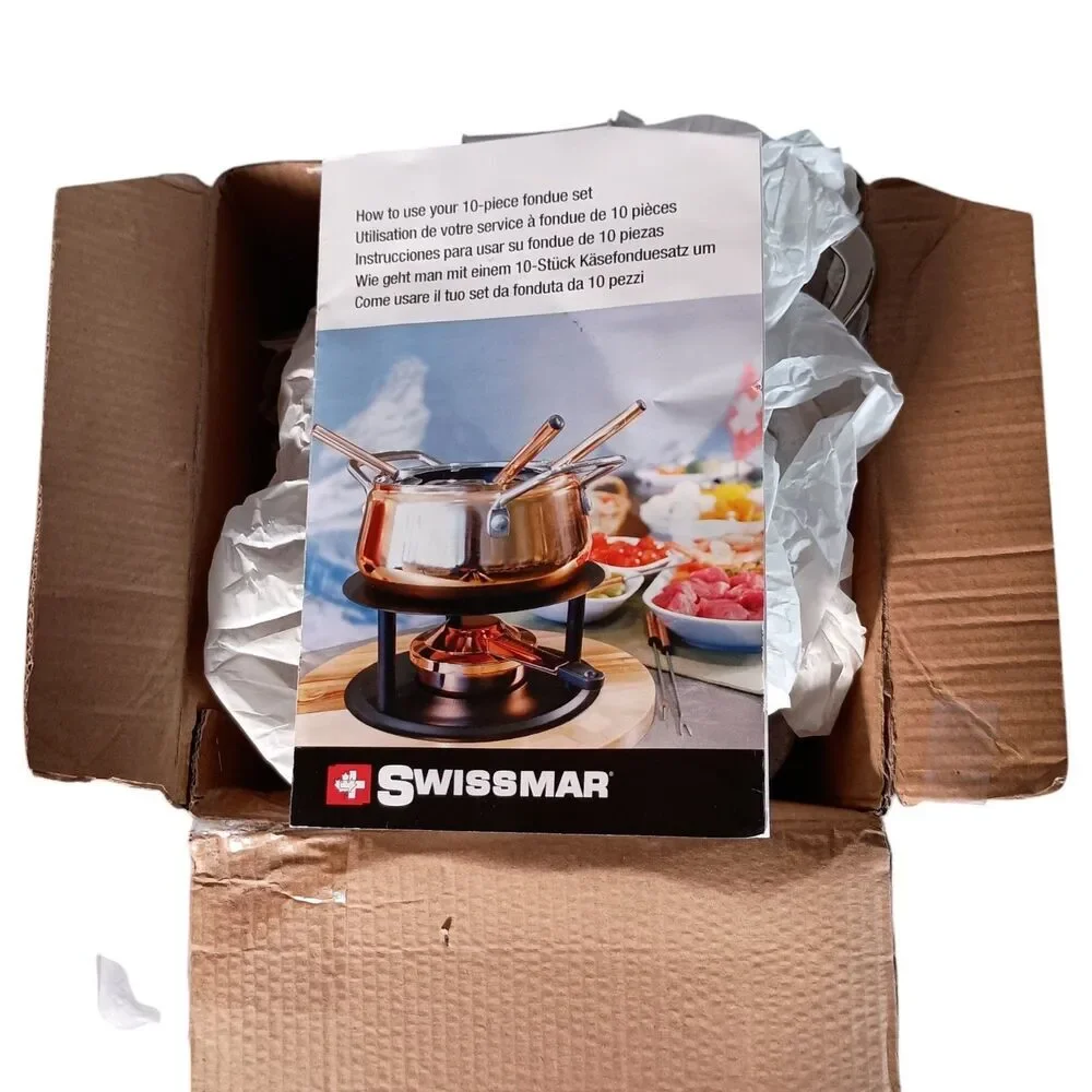 Swissmar Peak 10-Piece Copper Fondue Set